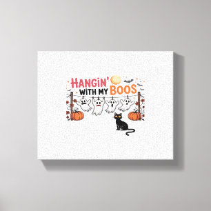 Toile Happy Boo Day Ghost Cat PNG - Éffrayant mignon sur