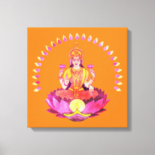 Toile Happy Diwali - Deepalavi Lakshmi Goddess 1