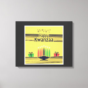 Toile Happy Kwanzaa Canvas Print