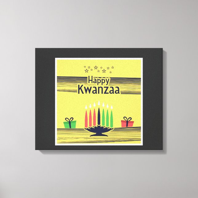 Toile Happy Kwanzaa Canvas Print (Recto)