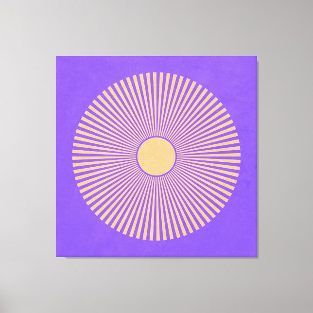 Toile Happy Sunburst Stretched Canvas Print (Recto)