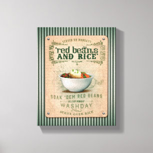 Toile Haricots rouges et riz traditionnels