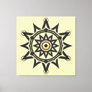 Toile Harmonie éternelle Mandala — Géométrie divine en o