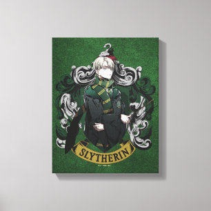 Toile HARRY POTTER™   Anime Draco Malfoy House Crest