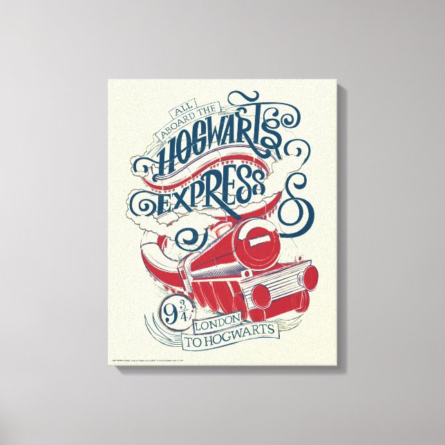 Toile Harry Potter | Typographie du Hogwarts Express (Recto)