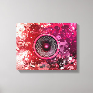Toile Haut-parleur de musique et plaques de peinture