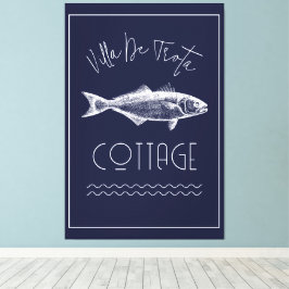 Toile Haute conception Lake House Bleu foncé