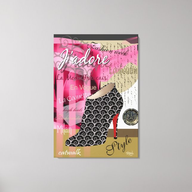 Toile Haute Couture Chaussure Abstraite Art 26 x 38 (Recto)