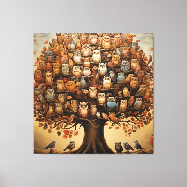 Toile Haven Whimsical : L'Arboretum Adoré Aux Chouettes (Recto)