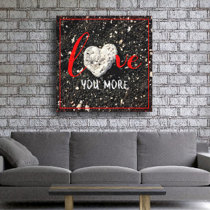 Toile Hawaii Beach et Coral Heart Photo Love You More