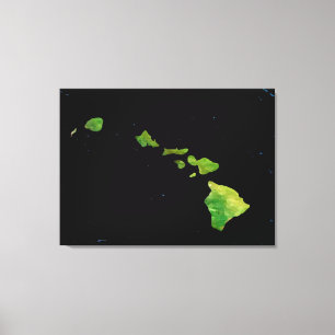Toile Hawaiian Island Chain in Abstrait Art Canvas Impri