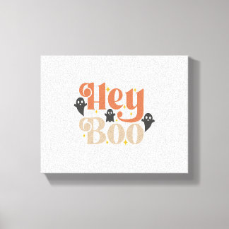 Toile Hé Boo Boho Halloween Hé Boo Fantôme