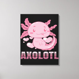 Toile Heart Axolotl | Caricature mignon Axolotl