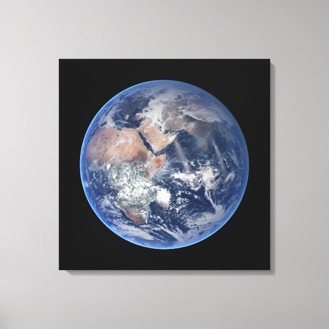 Toile Hémisphère Est Sur La Planète Terre. (Recto)