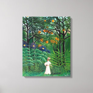 Toile Henri Rousseau - Femme marchant dans une forêt exo