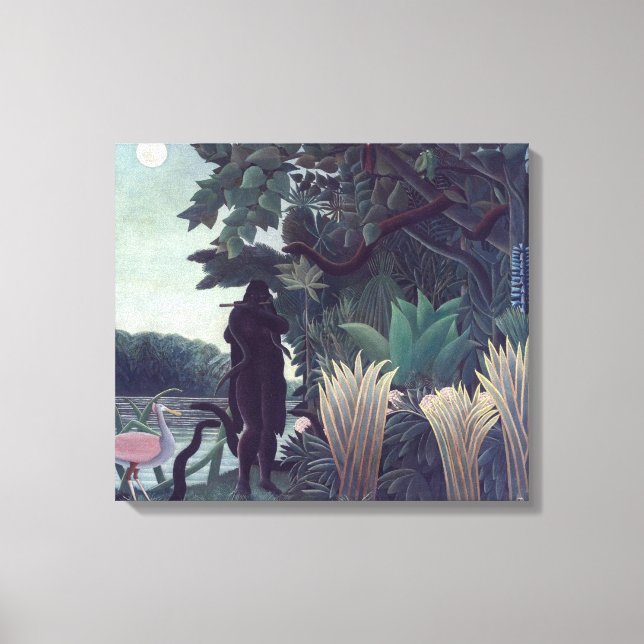 Toile Henri Rousseau - Le Charmeur Des Serpents (Recto)