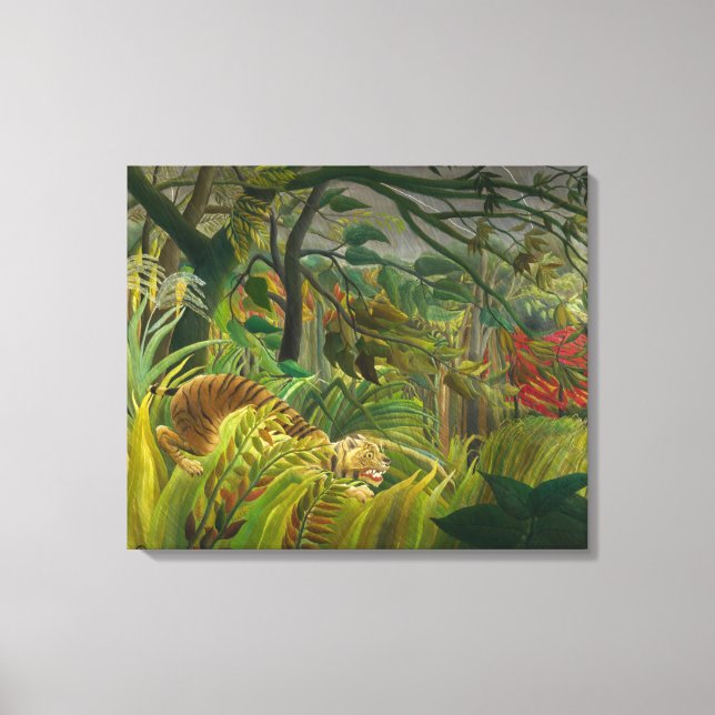 Toile Henri Rousseau - Surpris ! (Recto)
