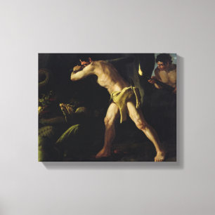 Toile Hercule combattant avec l'hydre de Lernaean
