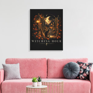 Toile Heure des Sorciers Gothique Halloween Sorcière