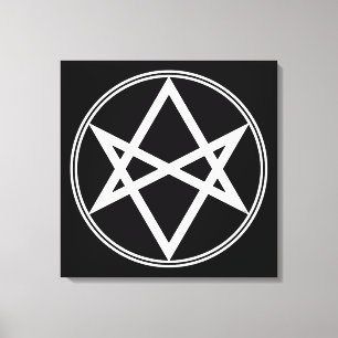 Toile Hexagramme unicoural blanc tombé