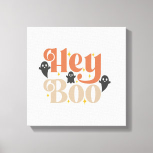 Toile Hey Boo Boho Halloween Hey Boo Fantôme