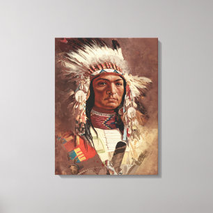 Toile Hiawatha Portrait en chef des Indiens d'Amérique