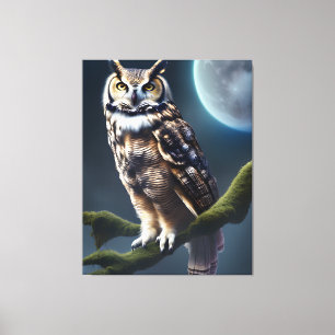 Toile Hibou à la nuit