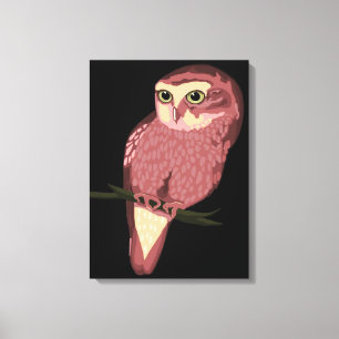 Toile Hibou repéré mignon