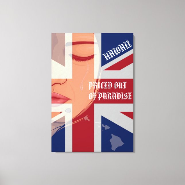 Toile HIIslandsDrapeau PRIS HORS DU PARADIS CRYING WAHIN (Recto)