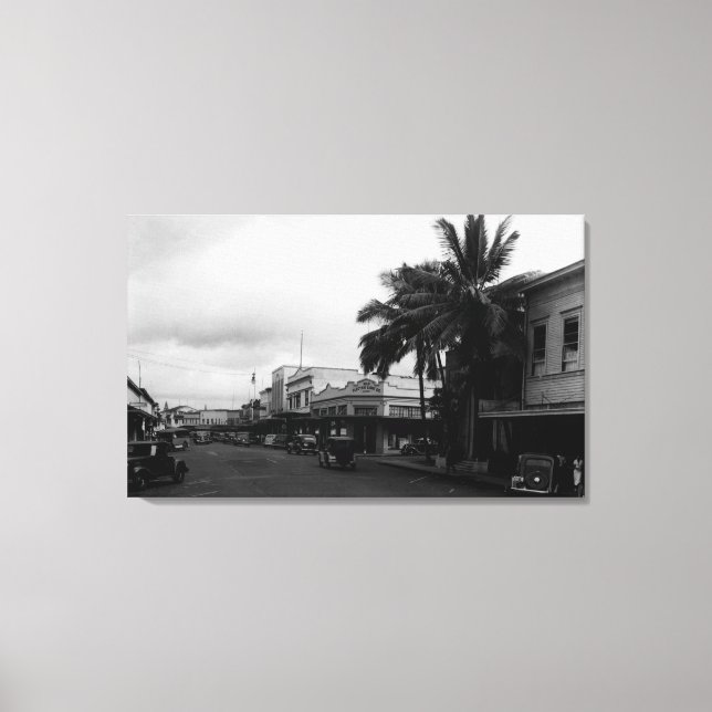 Toile Hilo, Hawaii Street View PhotographHilo, HI (Recto)