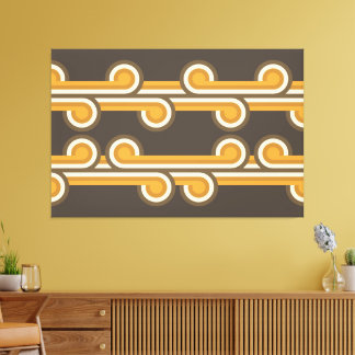 Toile Hip Abstrait Wave Curls Fusion Industrielle Art