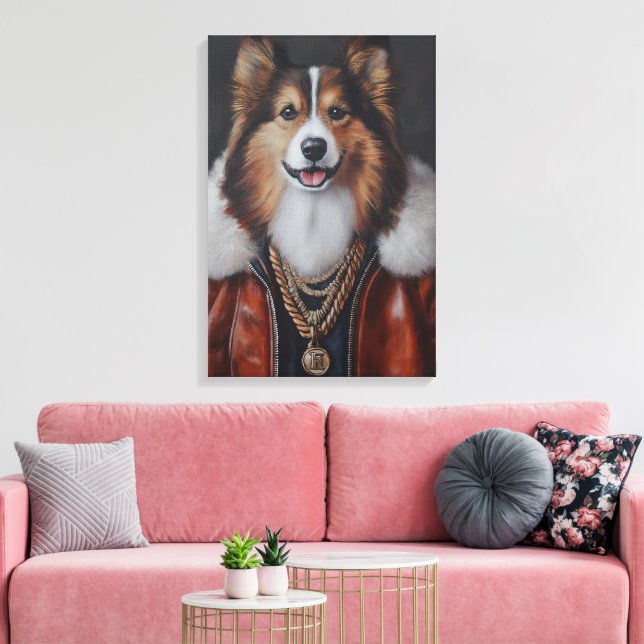 Toile Hip hop Shetland Sheepdog | Étagère (Insitu(Salon))