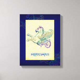 Toile Hippocampe grec Hippocampe Art Vintage Enveloppé C
