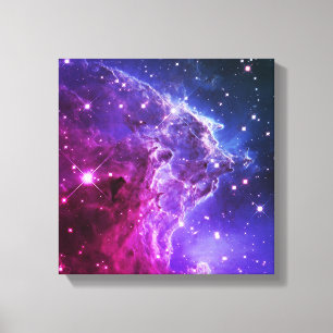 Toile Hipster Violet Ombre Tête de Singe Nébuleuse