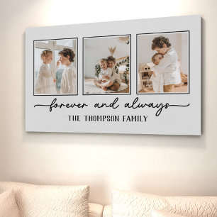 Toile Histoires de famille Gris Personnalisé Photo Colla