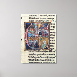 Toile Historiated parafent "C" dépeignant Conrad III