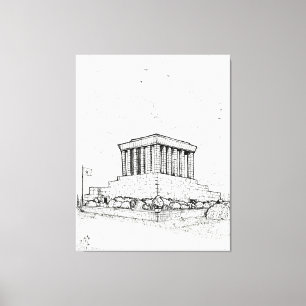 Toile Ho Chi Minh Mausolée Hanoi Vietnam Illustration