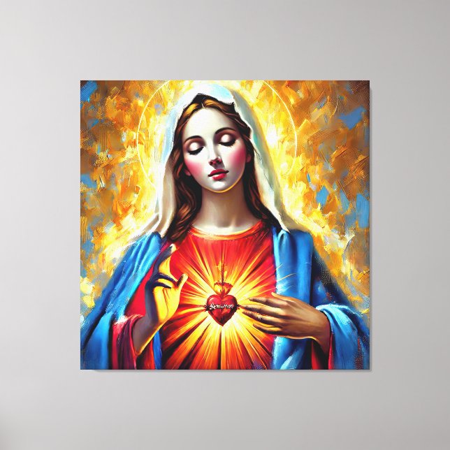 Toile Holly Mary Maria Madonna Mariana Virgin Mary (Recto)