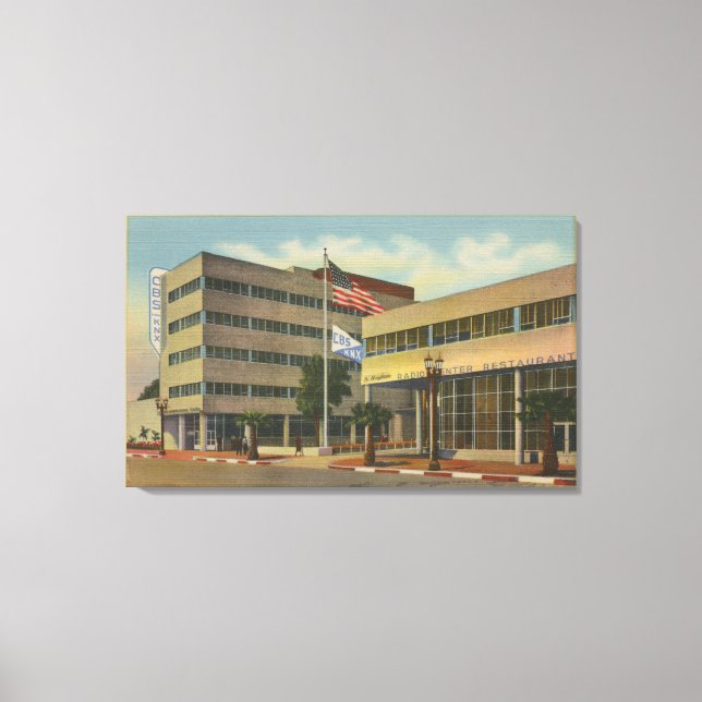 Toile Hollywood, CAColumbia Carré, KNX Broadcasting (Recto)