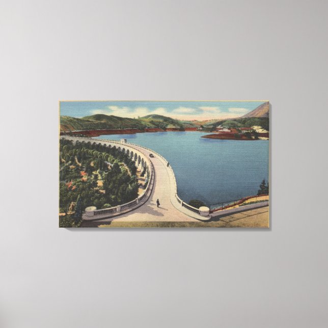 Toile Hollywood, CALake Hollywood & Mulholland Drive (Recto)