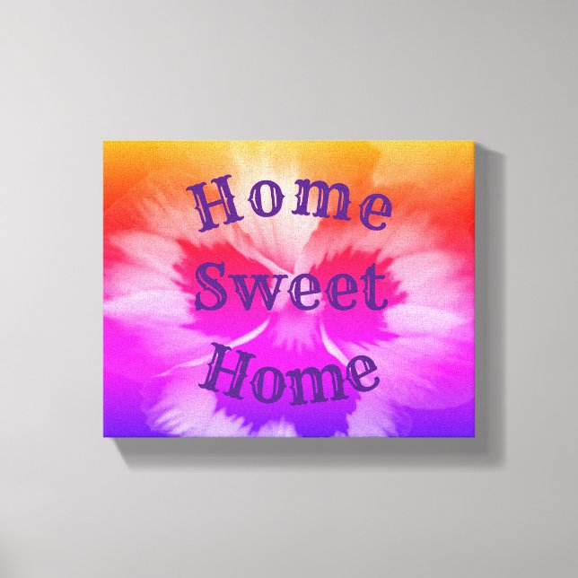 Toile Home Sweet Home Pansy Flower (Recto)