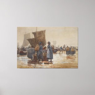 Toile Homer Fisherfolk on the Beach à Cullercoats