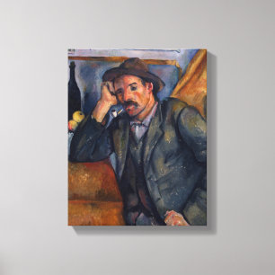 Toile Homme à la pipe - Paul Cezanne - c1890