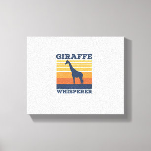 Toile Homme Chuchoteur de girafe Rétro Animal africain V
