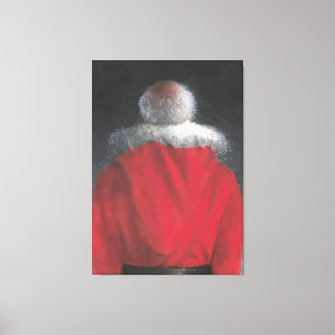 Toile Homme dans le manteau rouge