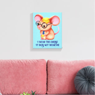 Toile Homme Fromage Poilu Souris Cravate Lunettes Intell