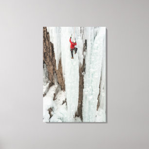 Toile Homme grimpant la glace, Colorado