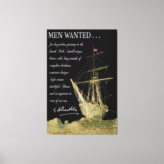 Toile Hommes Recherché pour l'exploration du pôle Sud -  (Recto)