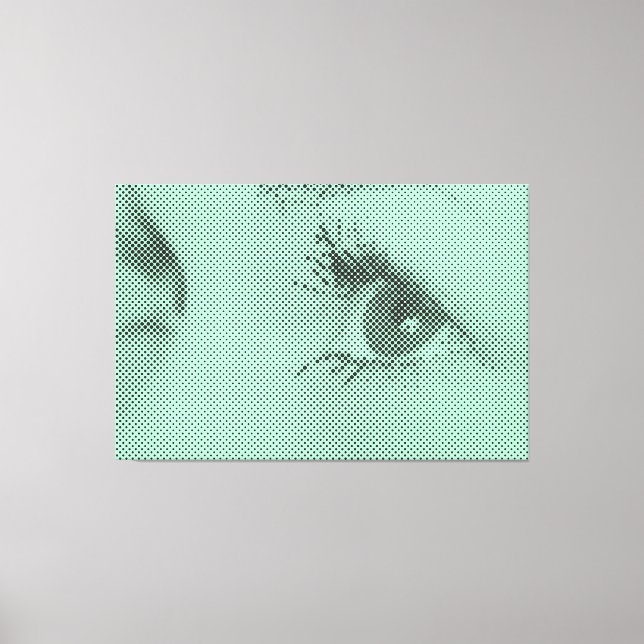 Toile Honest Black&Green Halftone Effet Femme Aperçu (Recto)