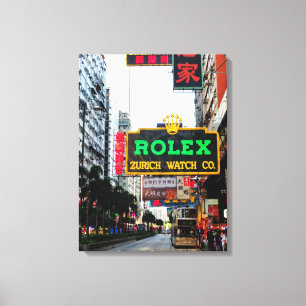 Toile Hong Kong Nathan Road Stretted Canvas Print